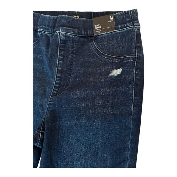 Express High Waisted Pull On Distressed Skinny Jeans - Picture 2 of 5